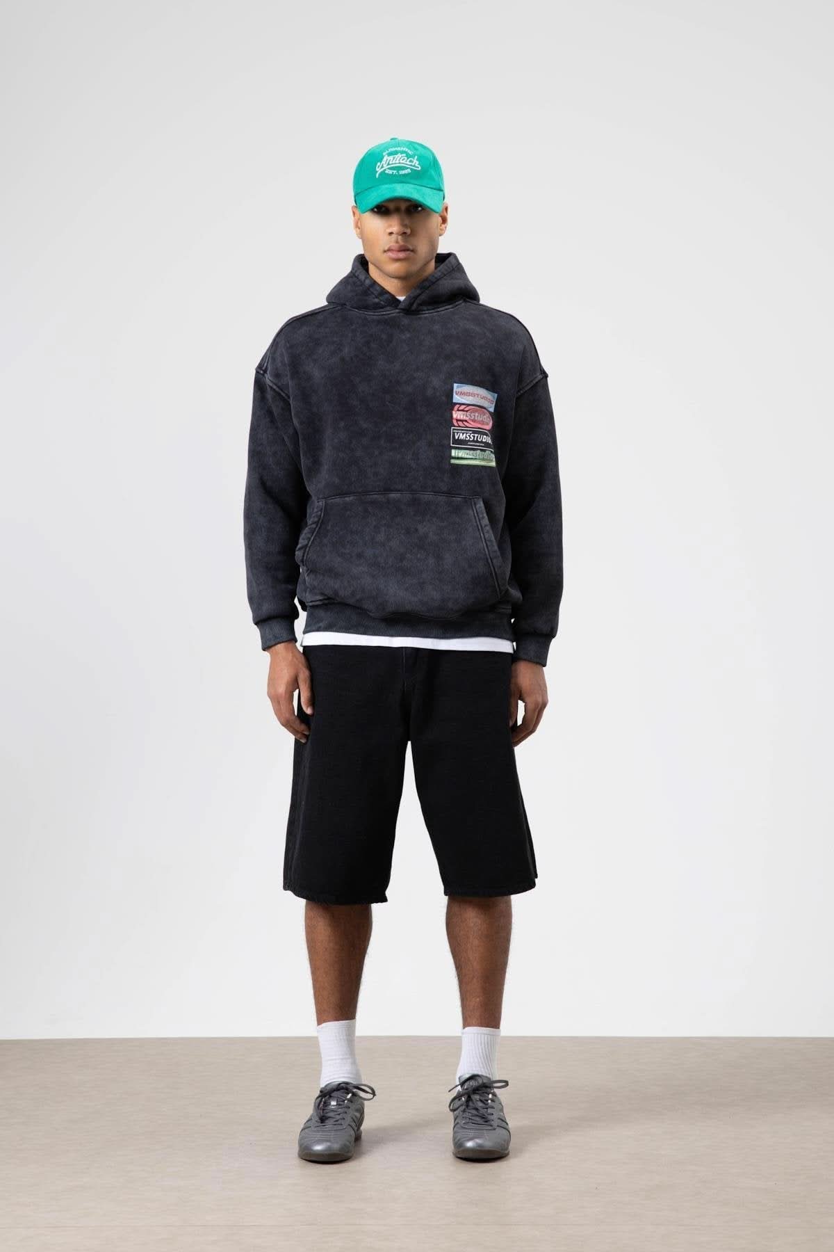 Washed Printed Hoodie