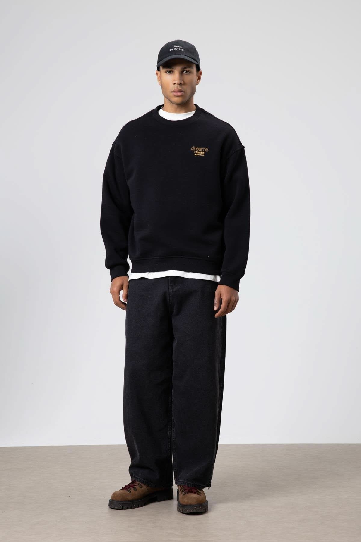 Crew Neck Printed Sweatshirt