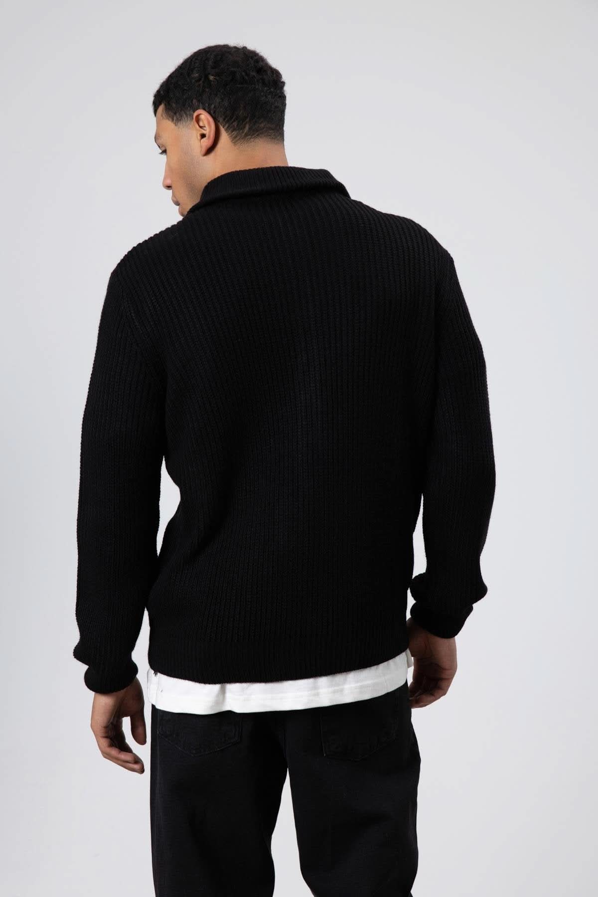 Zippered Knitwear Cardigan