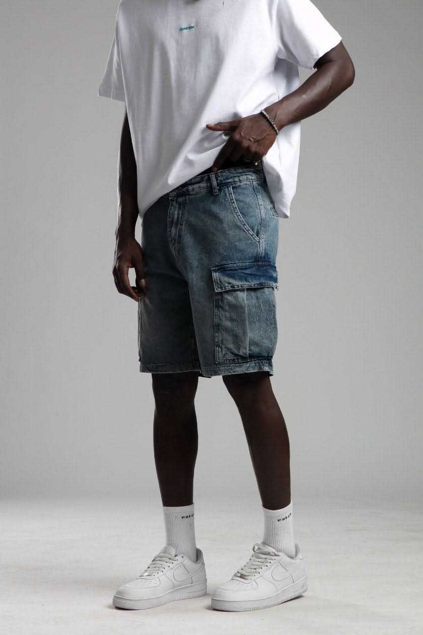 Cargo Denim Shorts