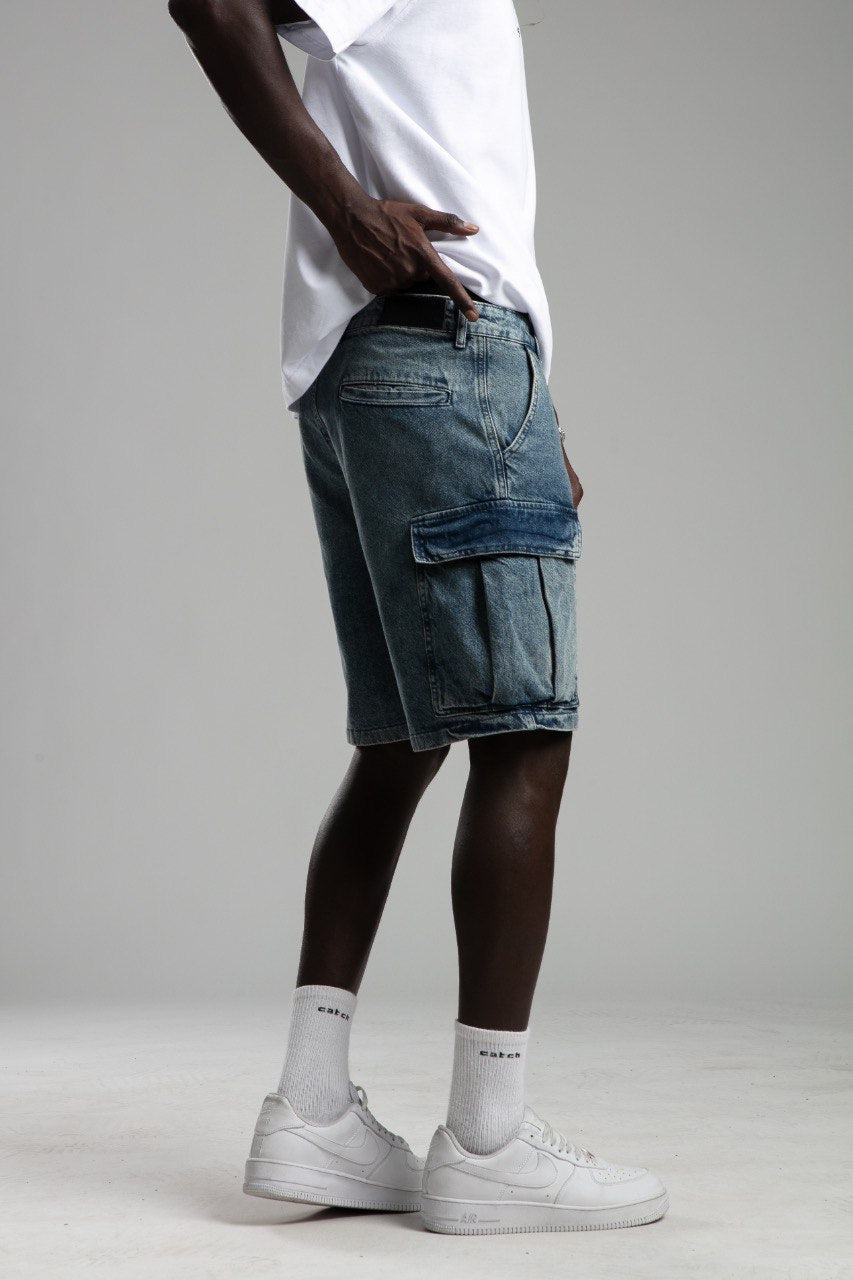 Cargo Denim Shorts