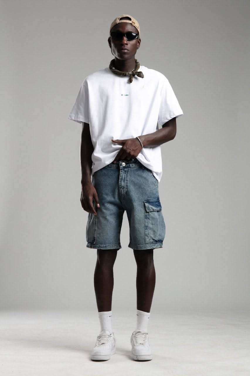 Cargo Denim Shorts