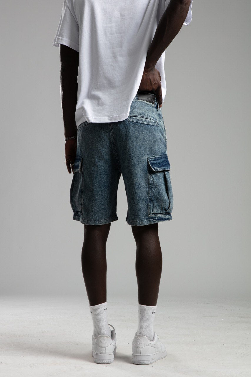 Cargo Denim Shorts