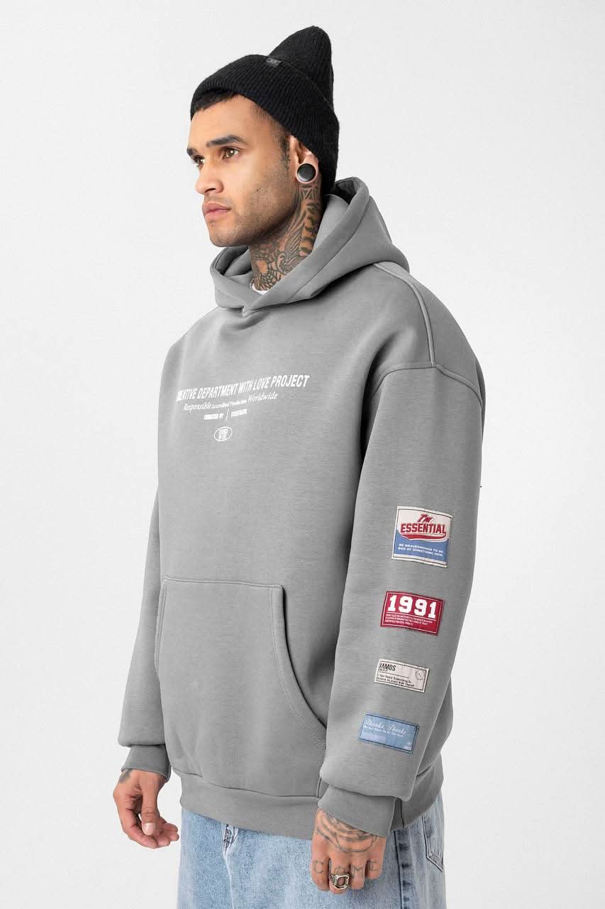 Grey Stamps Hoodie