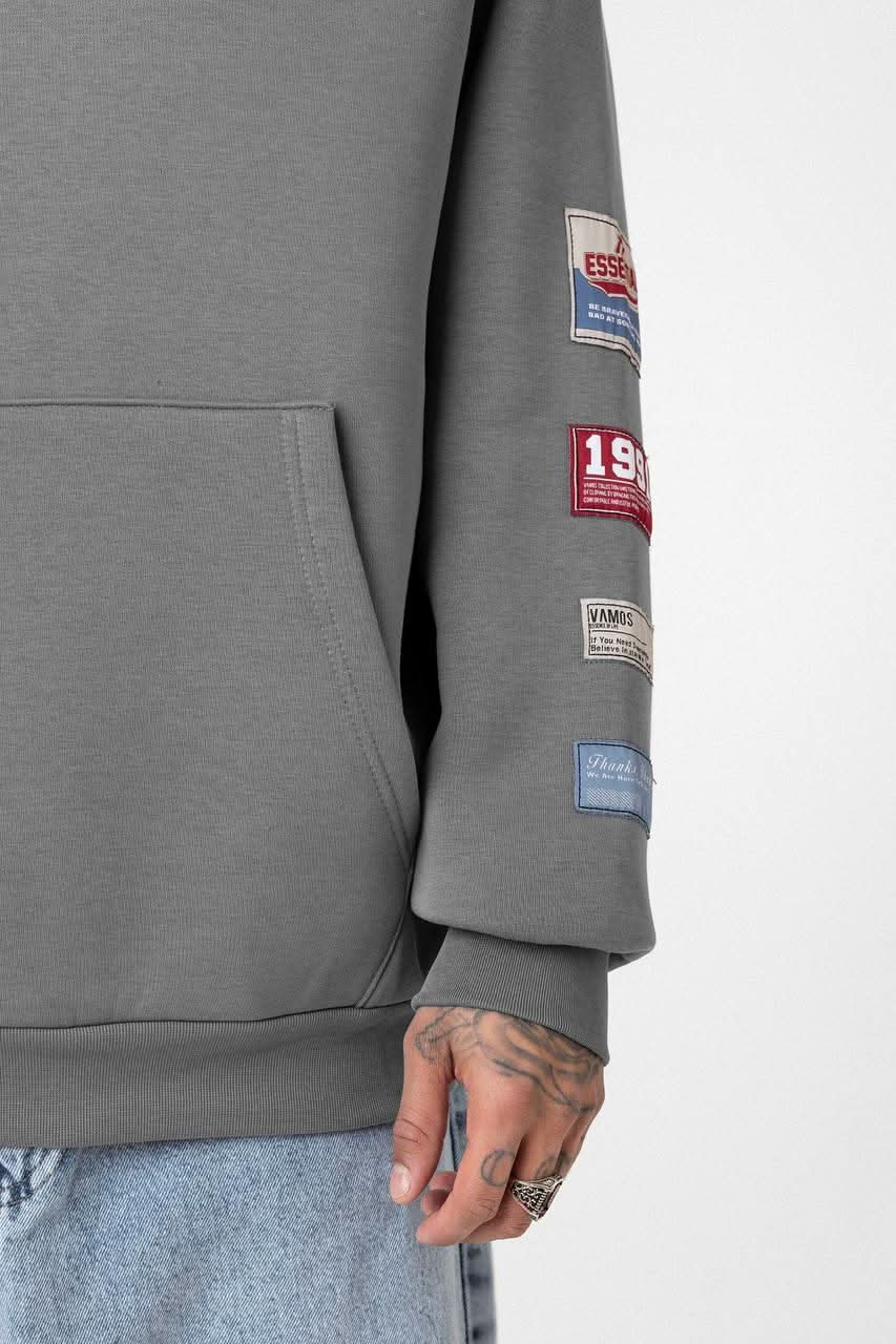 Grey Stamps Hoodie