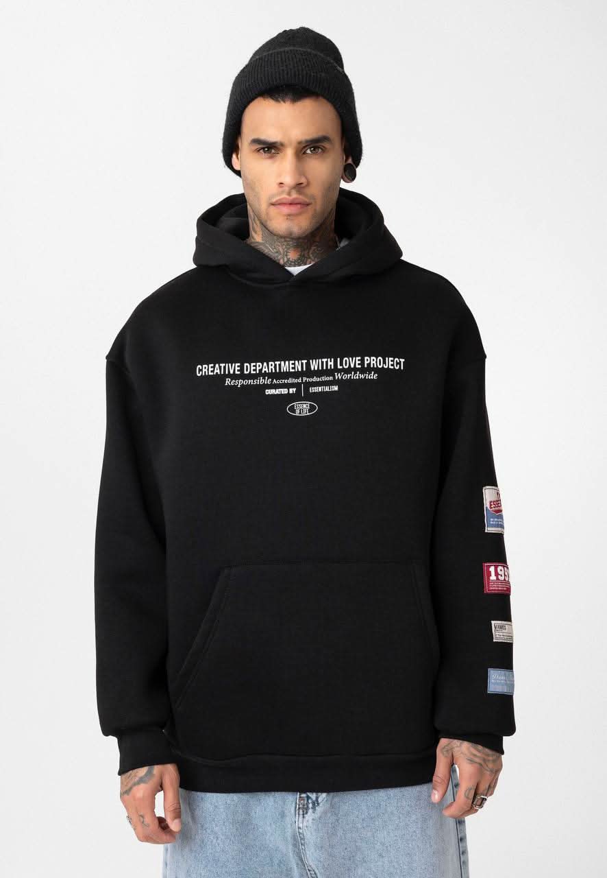 Black Stamps Hoodie