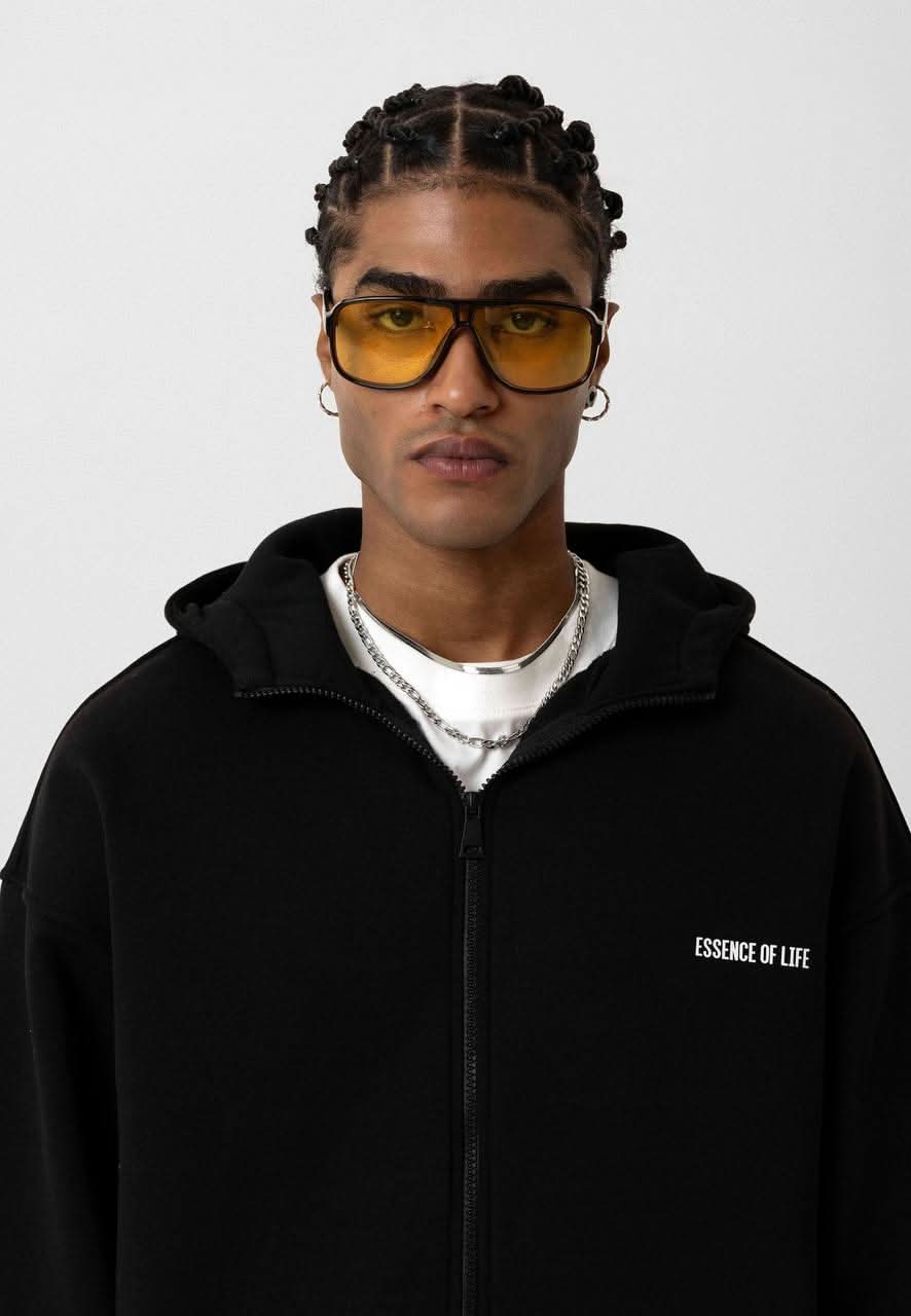 Essence Black Zipper Jacket