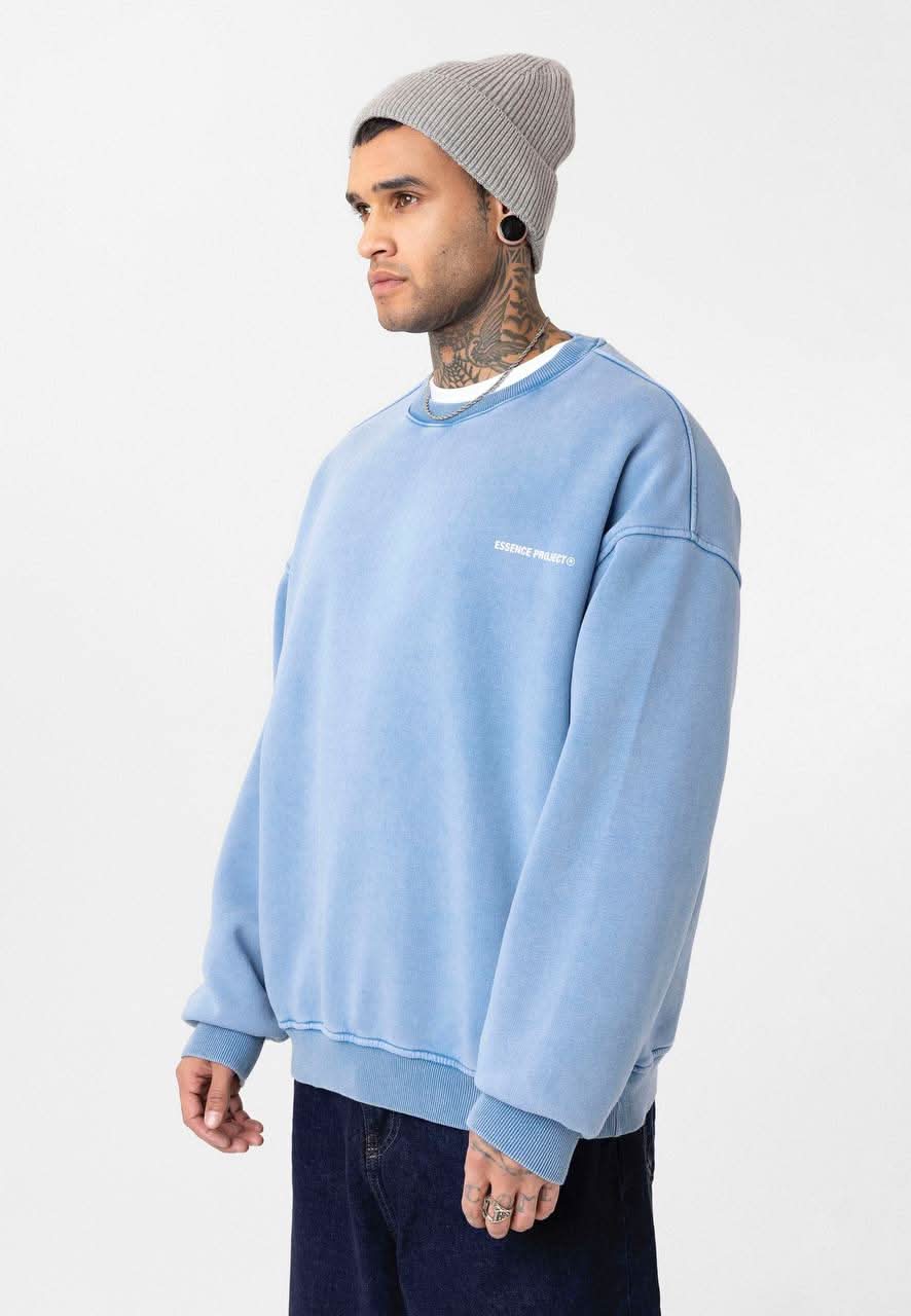 Washed Light Blue Sweater