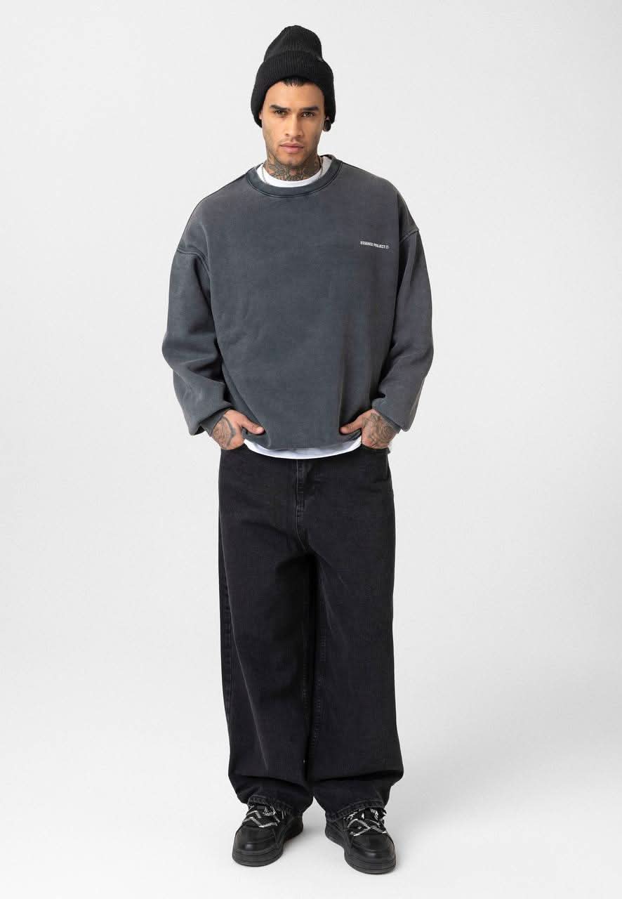 Washed Dark Grey Sweater