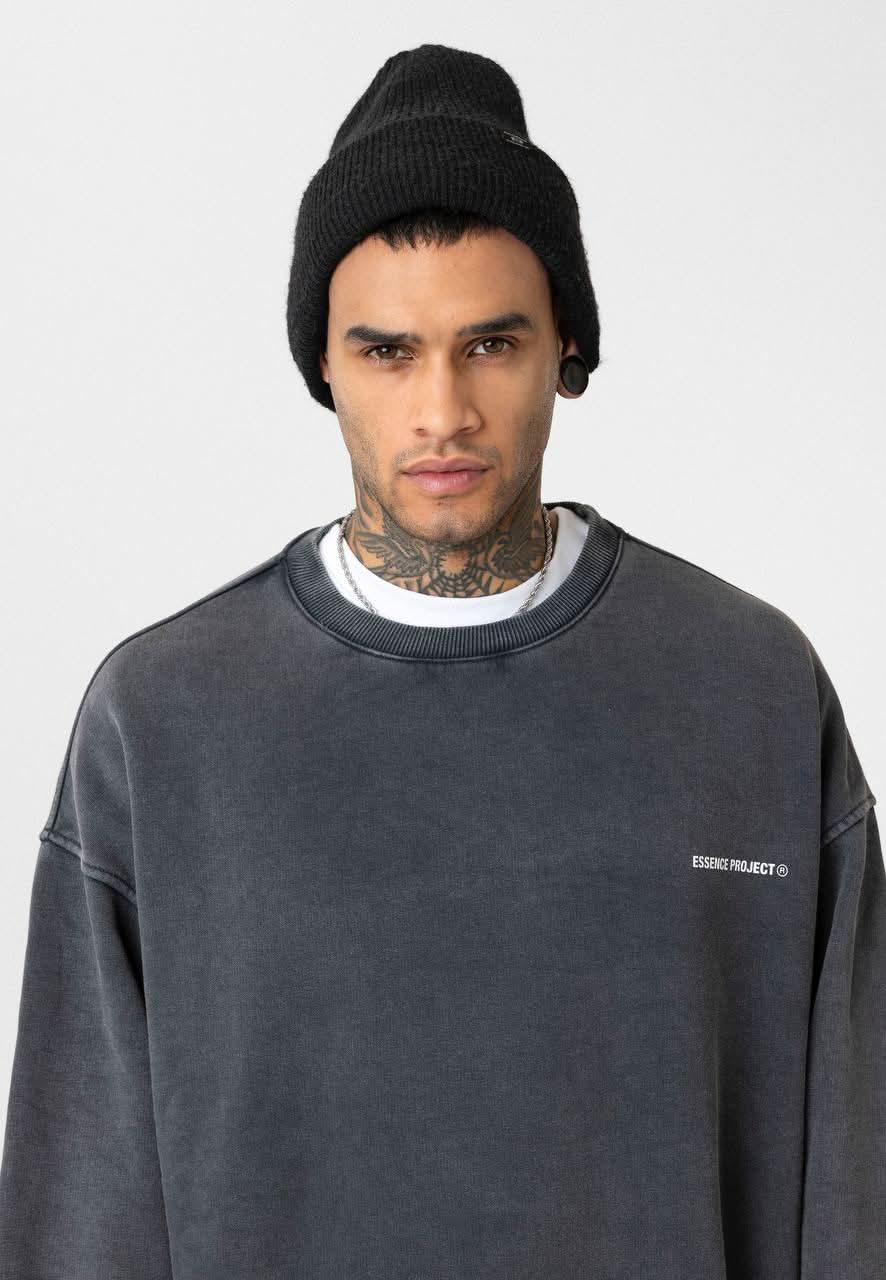 Washed Dark Grey Sweater