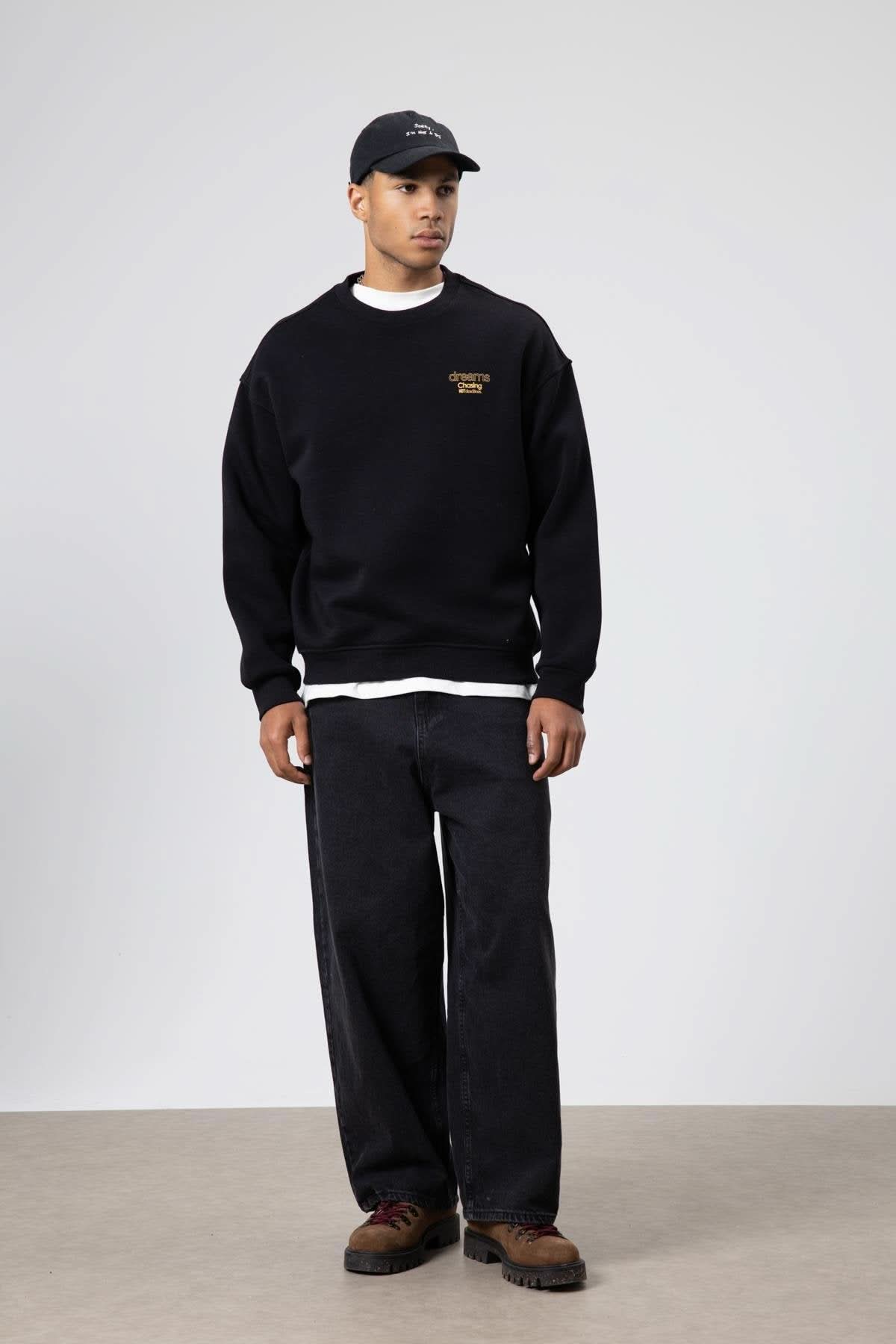 Crew Neck Printed Sweatshirt