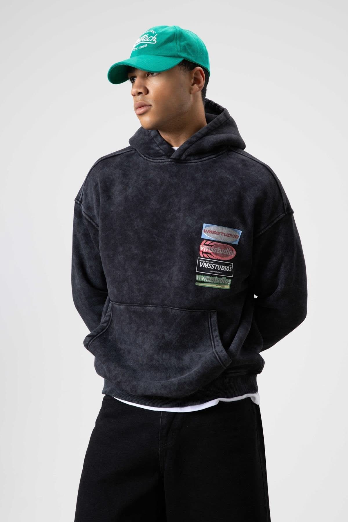 Washed Printed Hoodie