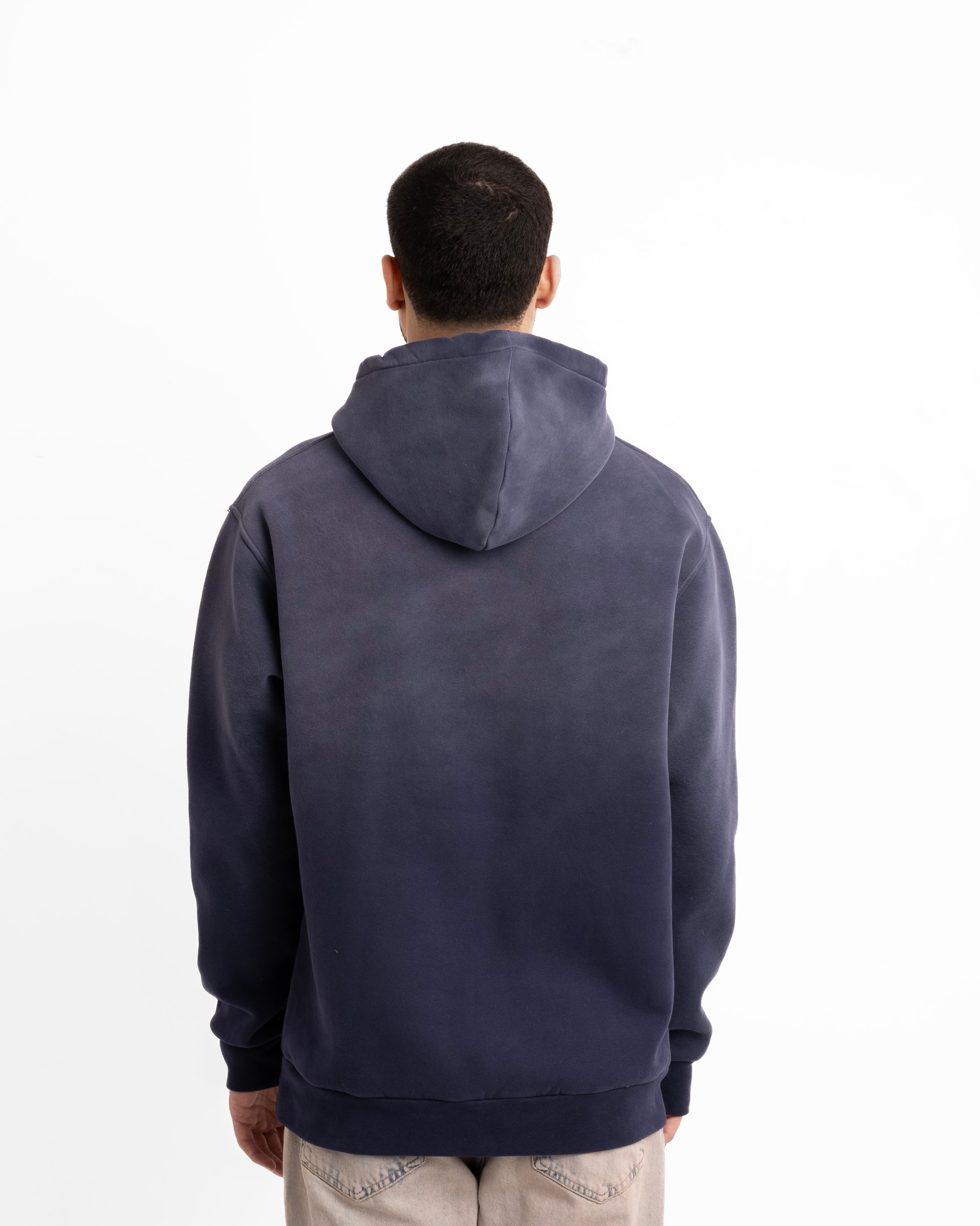 Navy Blue Washed Hoodie