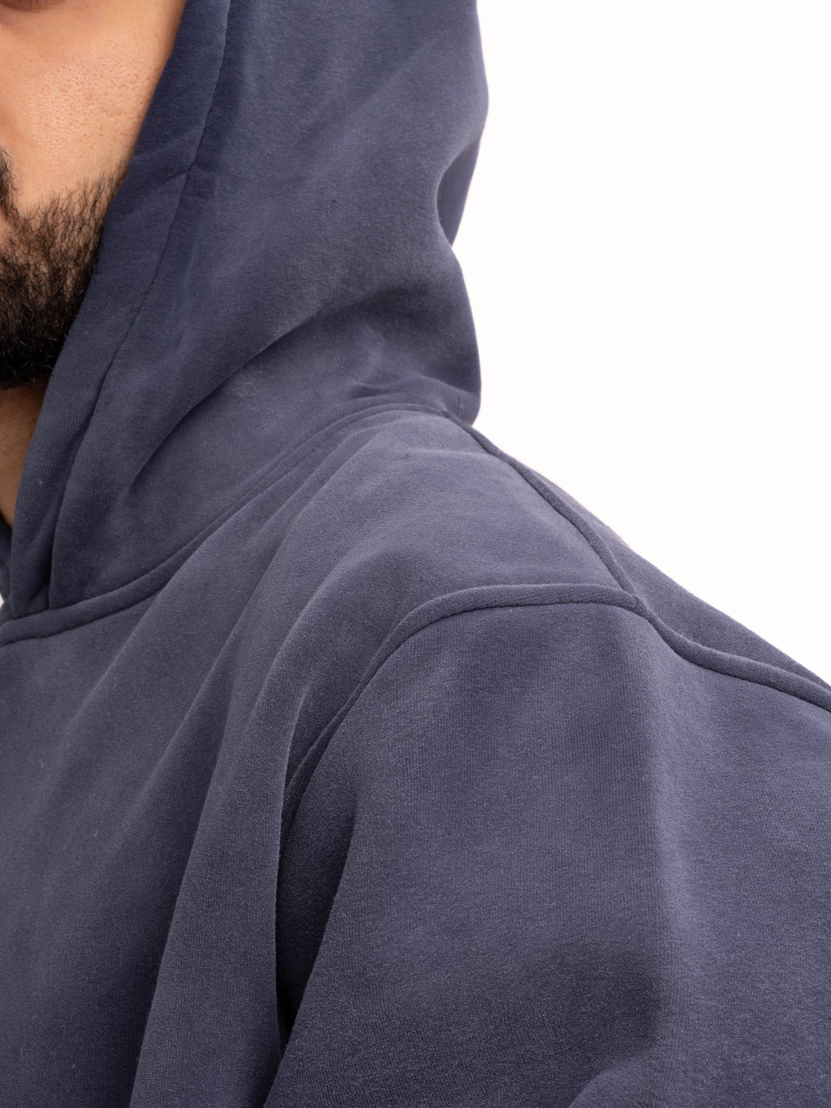 Navy Blue Washed Hoodie