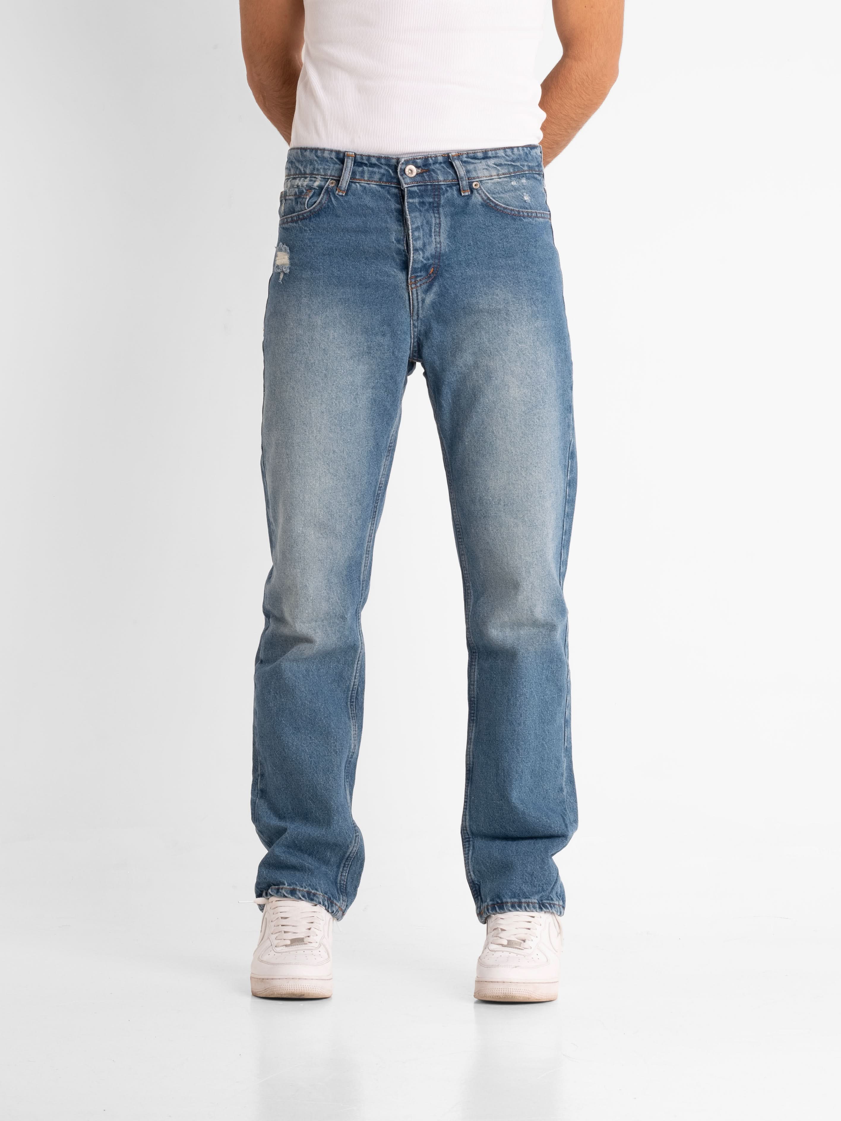 Regular Jeans - Blue Ripped Vintage