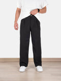 Casual Relaxed Fit Trousers - Black