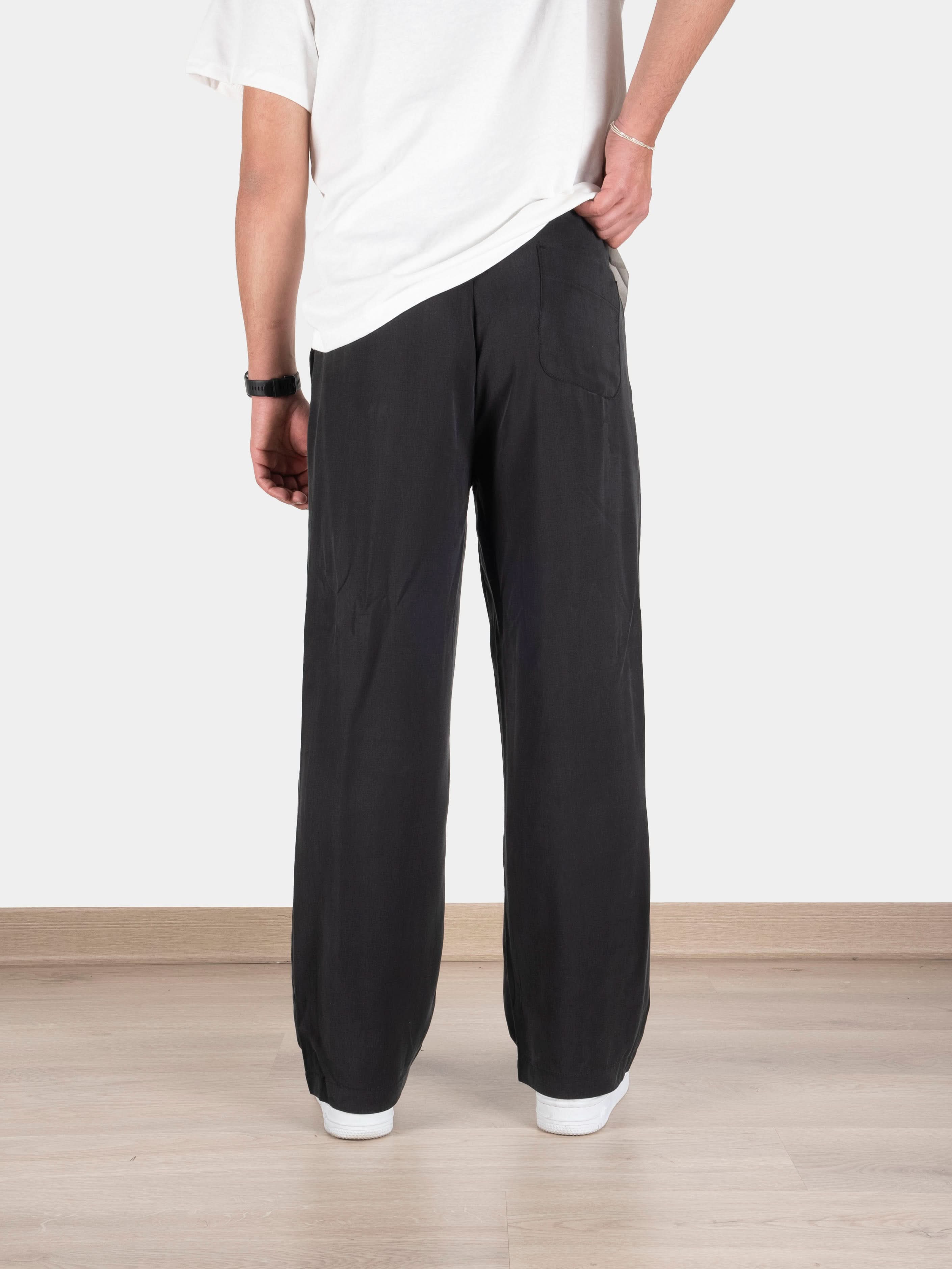 Casual Relaxed Fit Trousers - Black