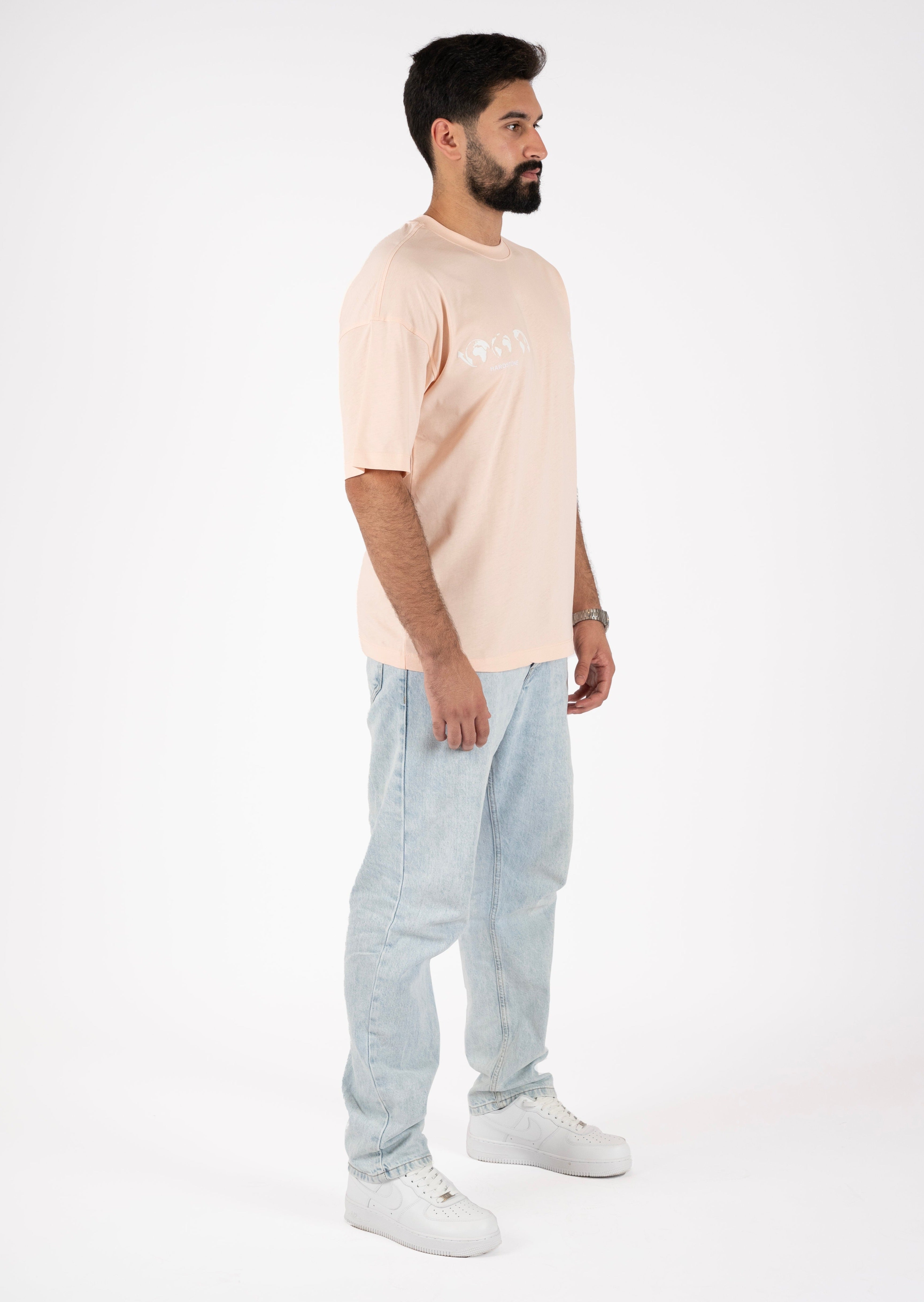 Peach Planet Off Shoulder T-shirt