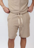 Beige Knit Shorts