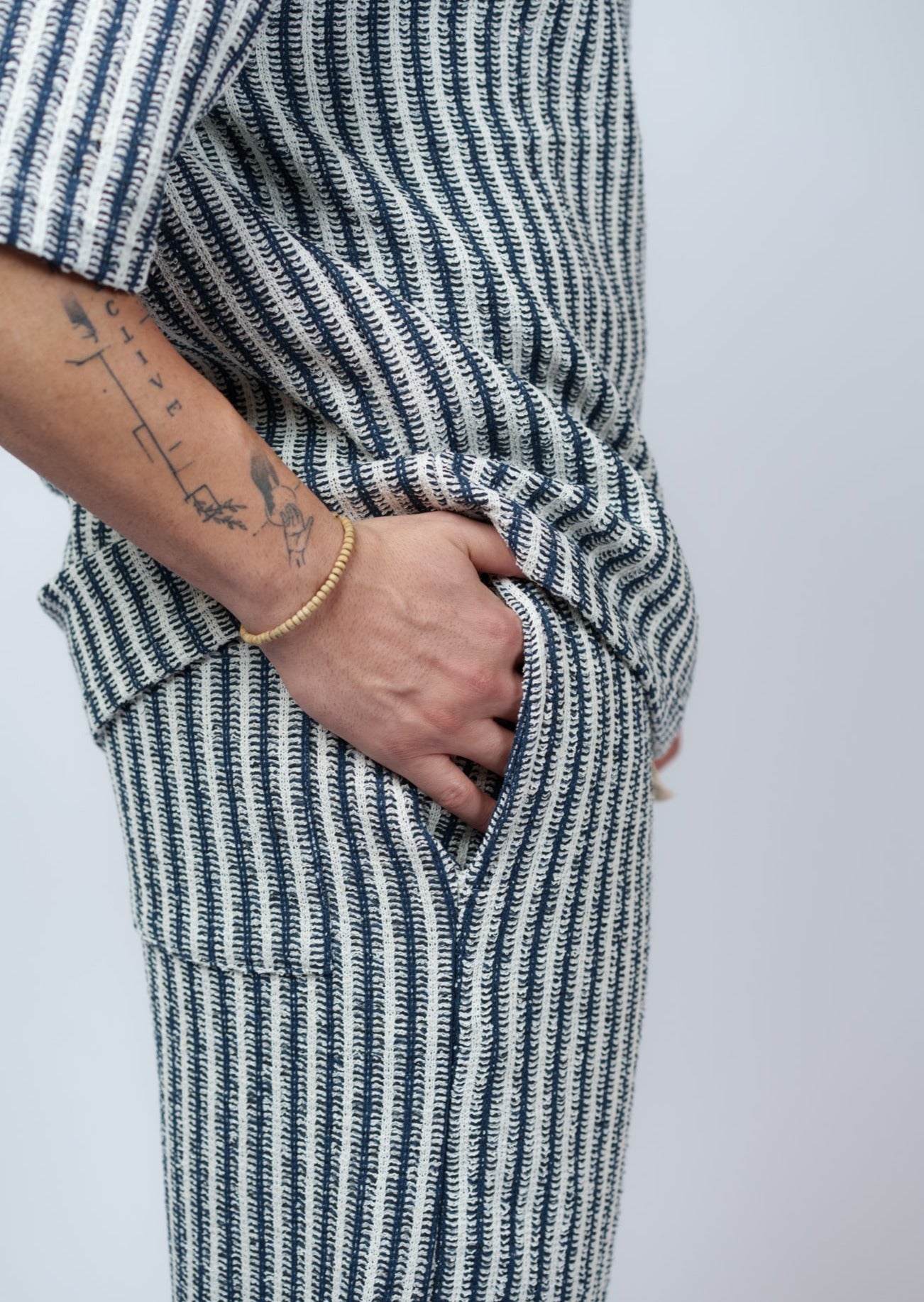 Stripped Navy Blue Shorts