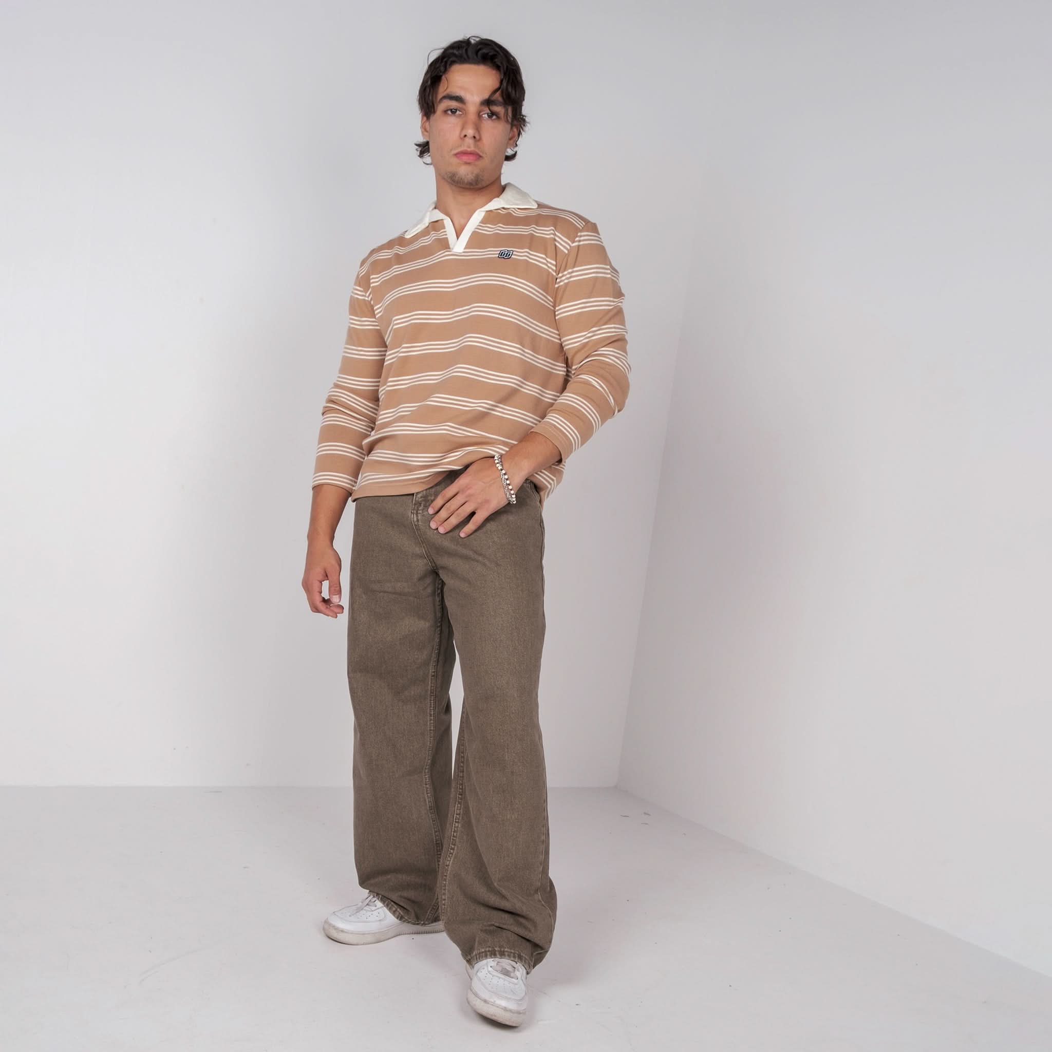 Tanned Long Sleeve Polo Shirt