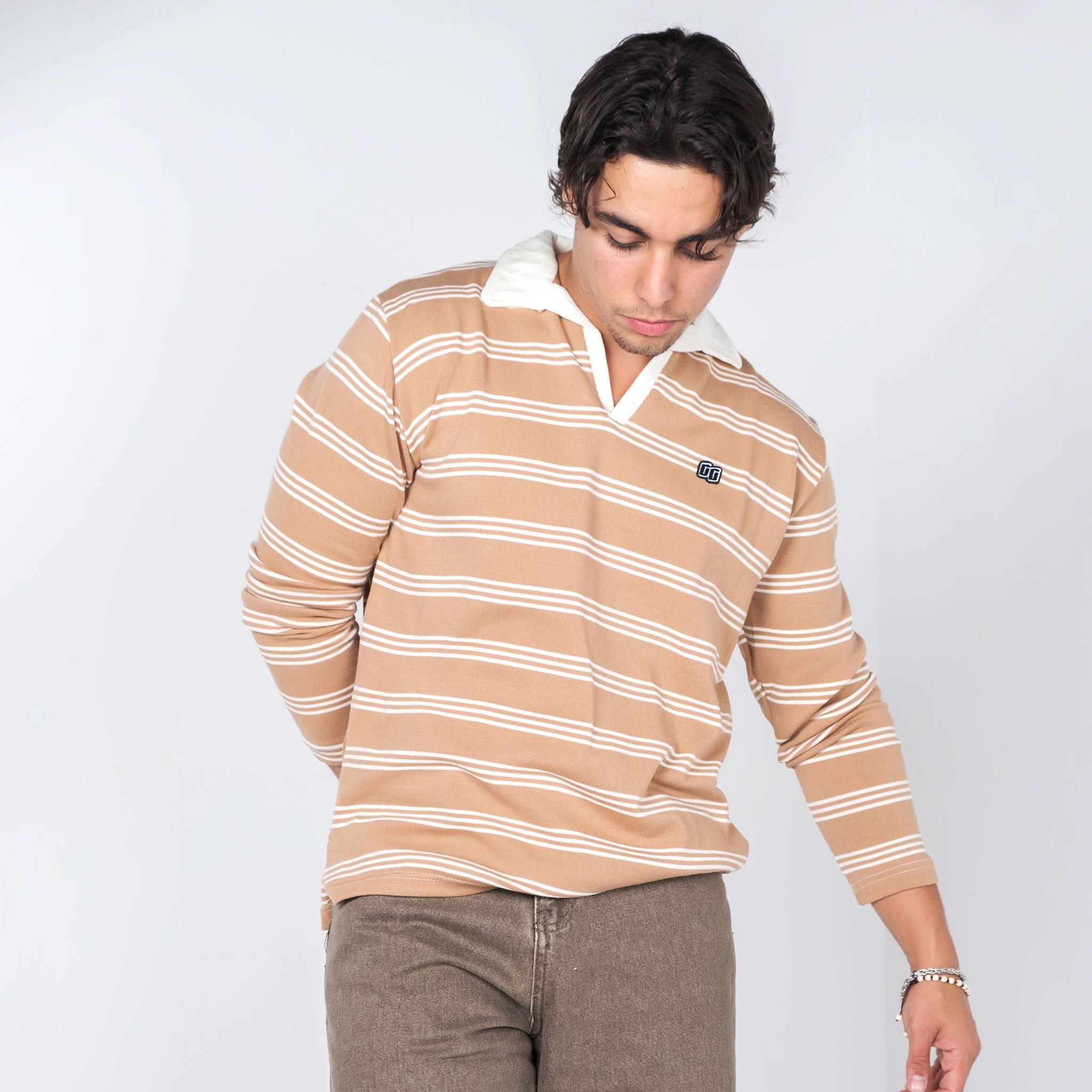 Tanned Long Sleeve Polo Shirt