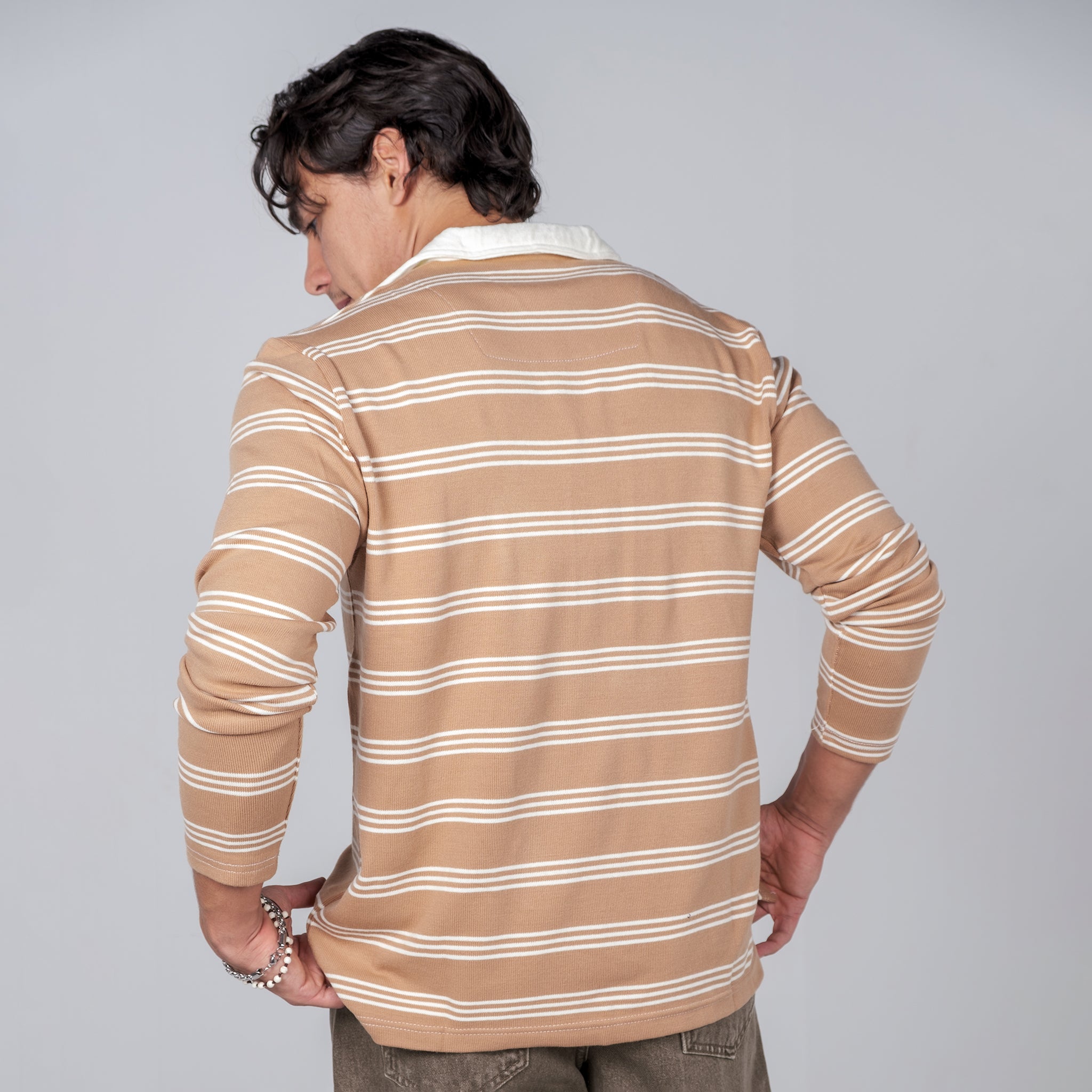 Tanned Long Sleeve Polo Shirt