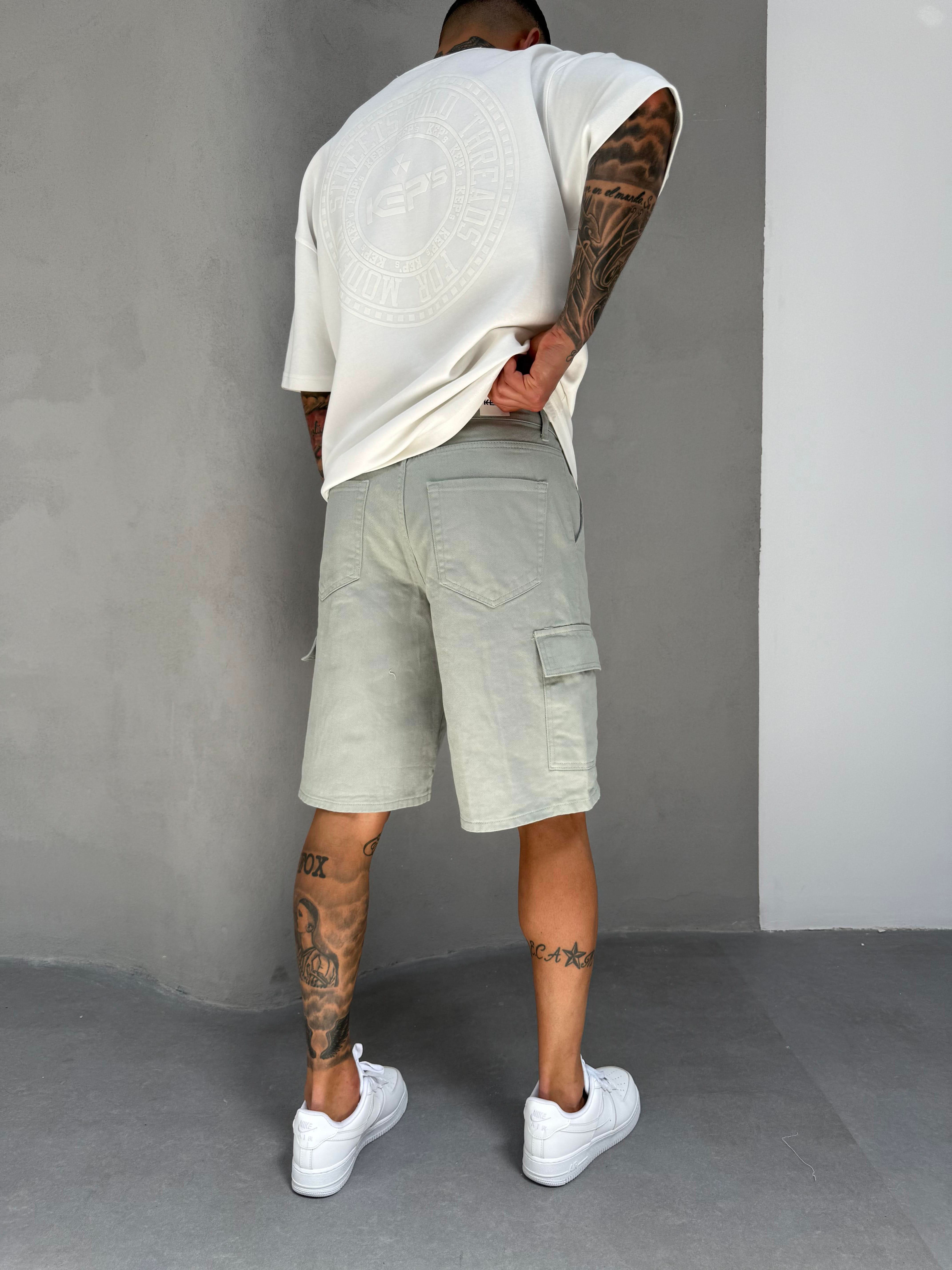 Denim Cargo Shorts