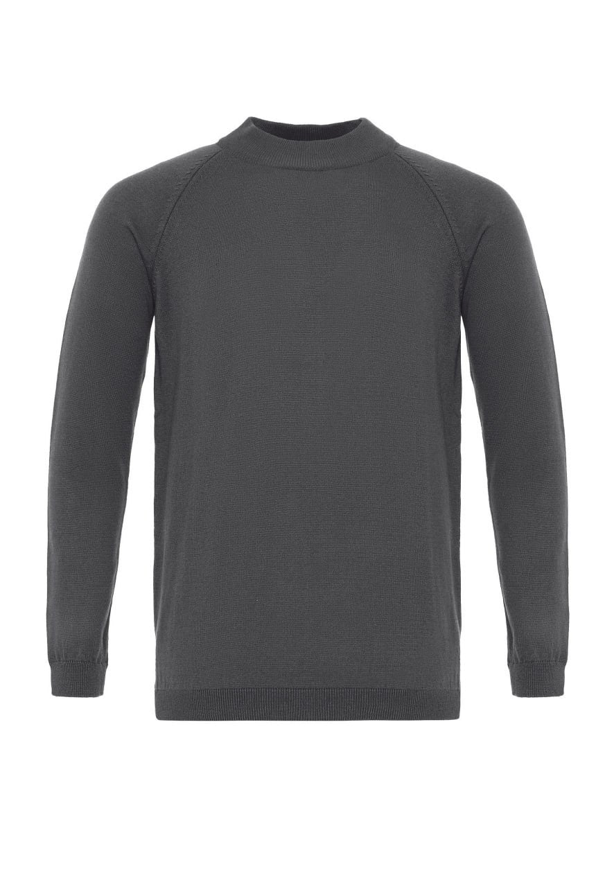 Half Turtleneck Slim Fit Knitwear in Grey