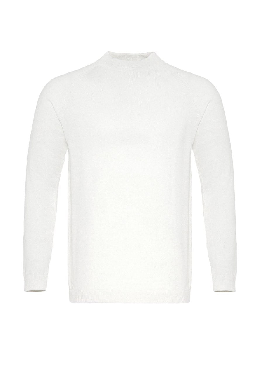 Half Turtleneck Slim Fit Knitwear in White