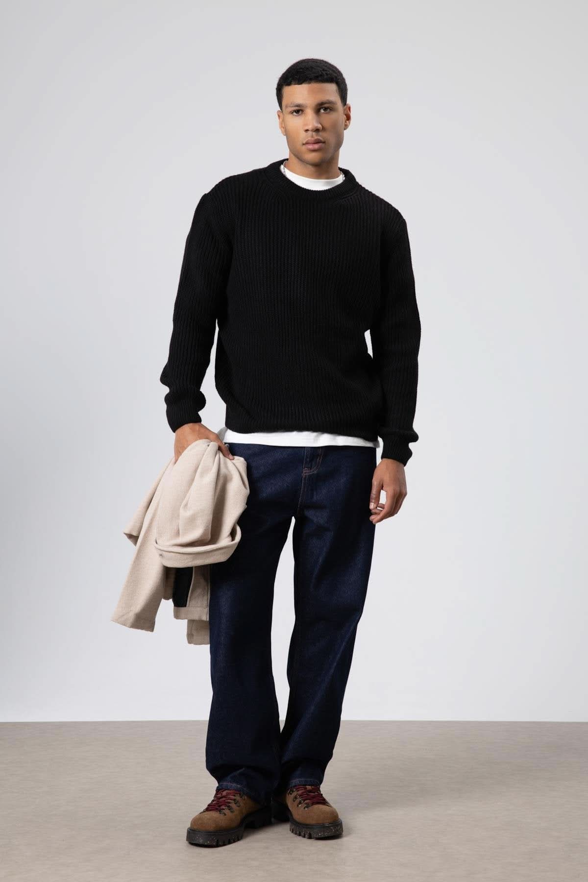 Crew Neck Knitwear Sweater
