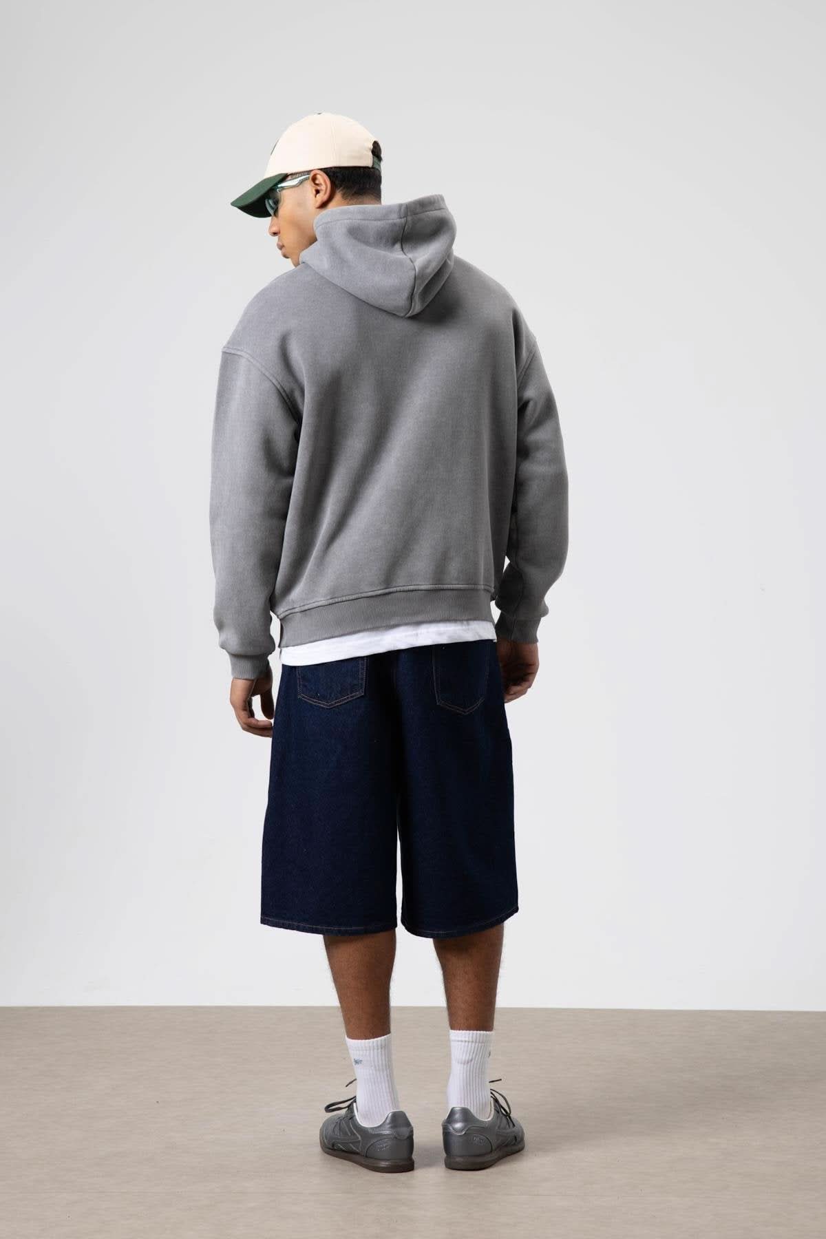 Washed Printed Hoodie