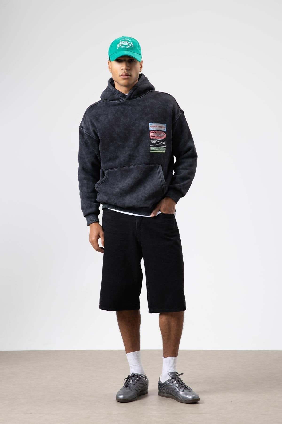 Washed Printed Hoodie