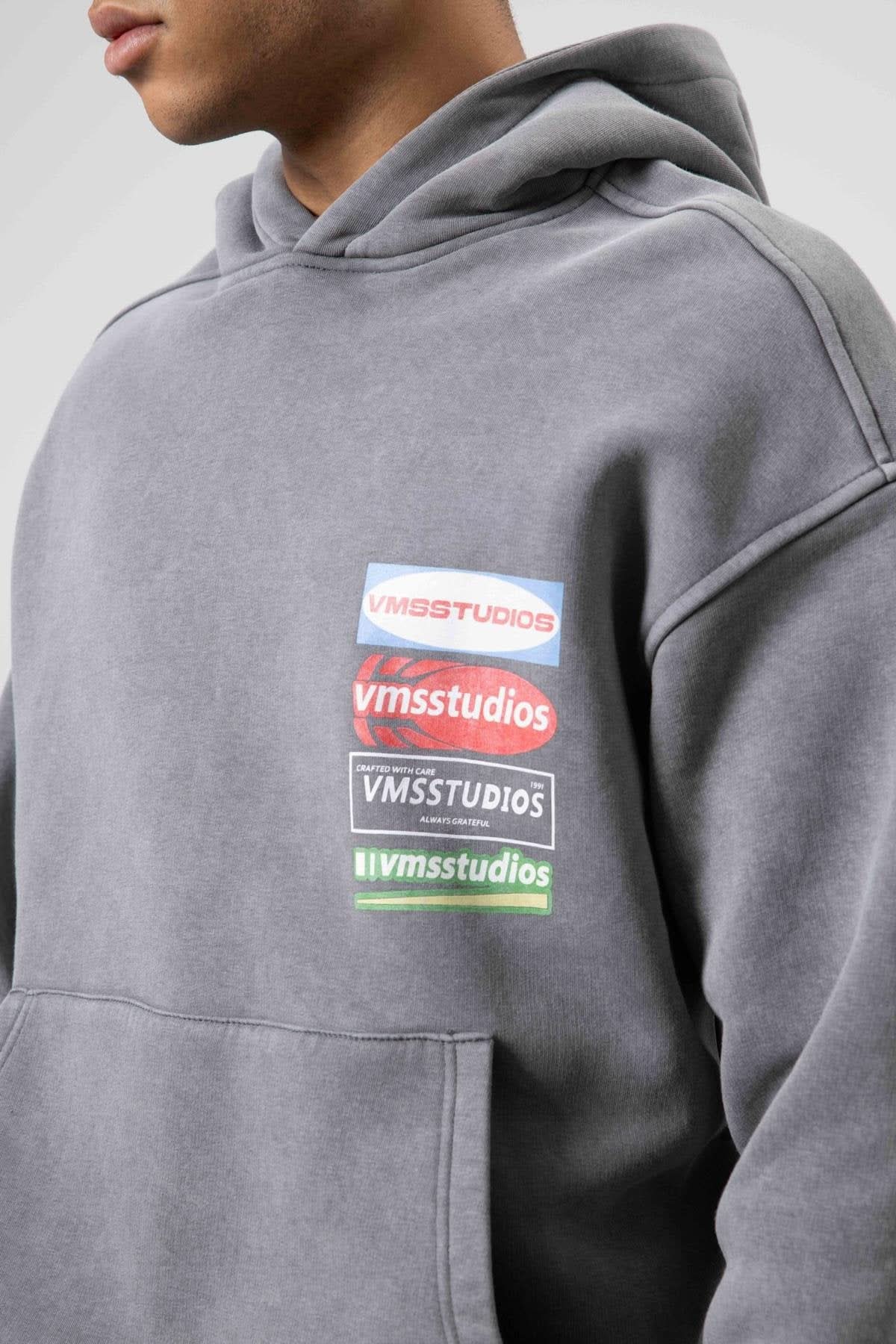 Washed Printed Hoodie