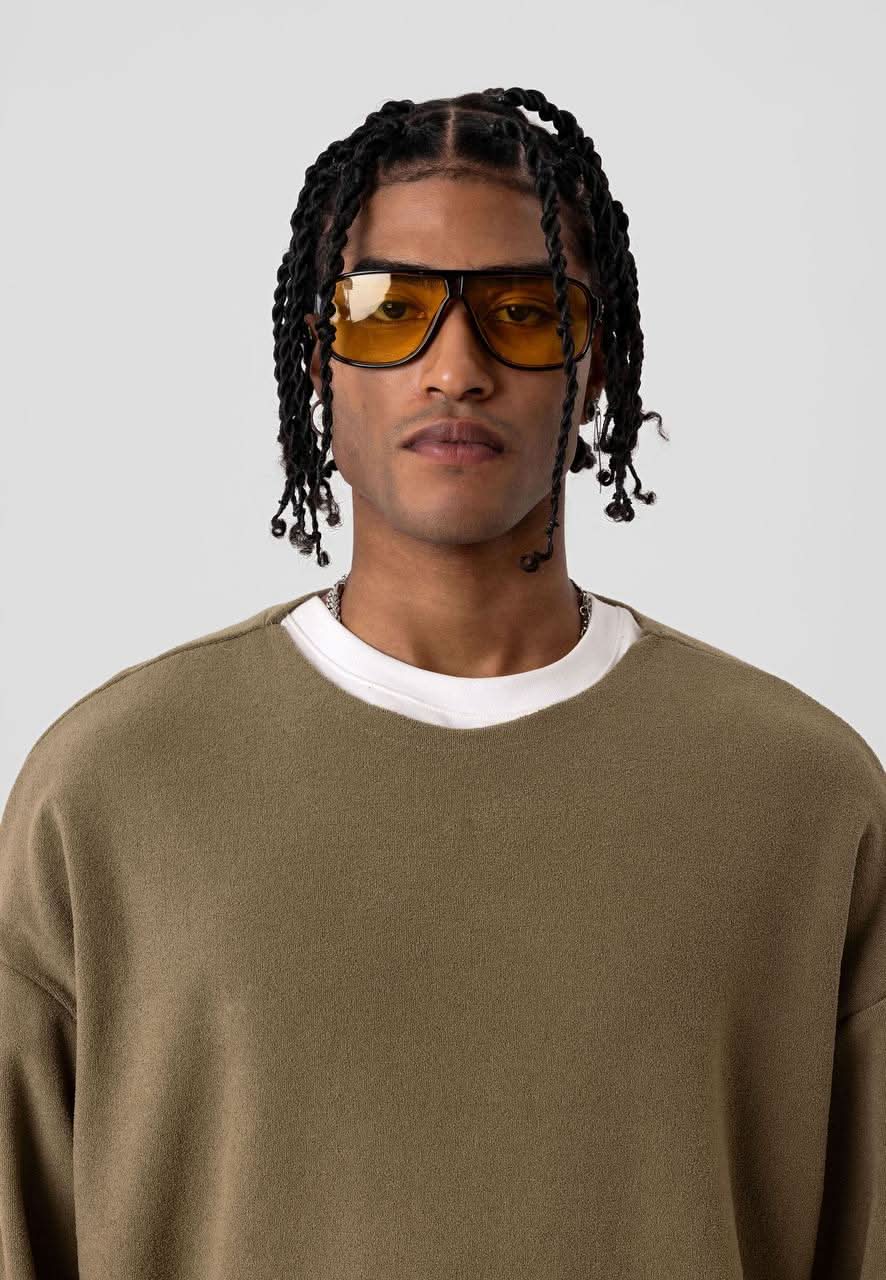 Olive Soft Ted Sweatshirt