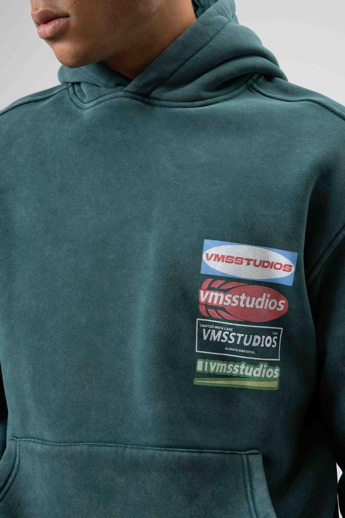 Washed Printed Hoodie