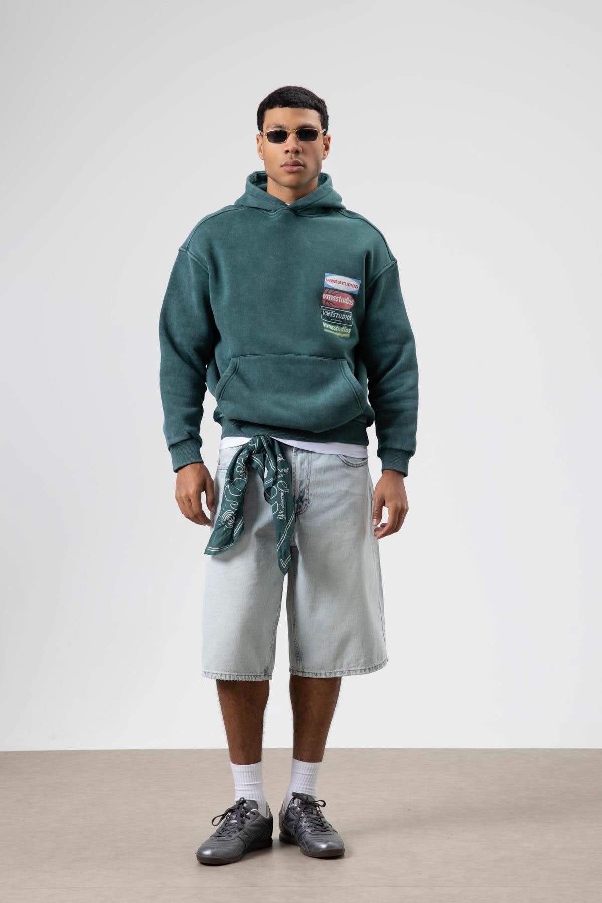 Washed Printed Hoodie