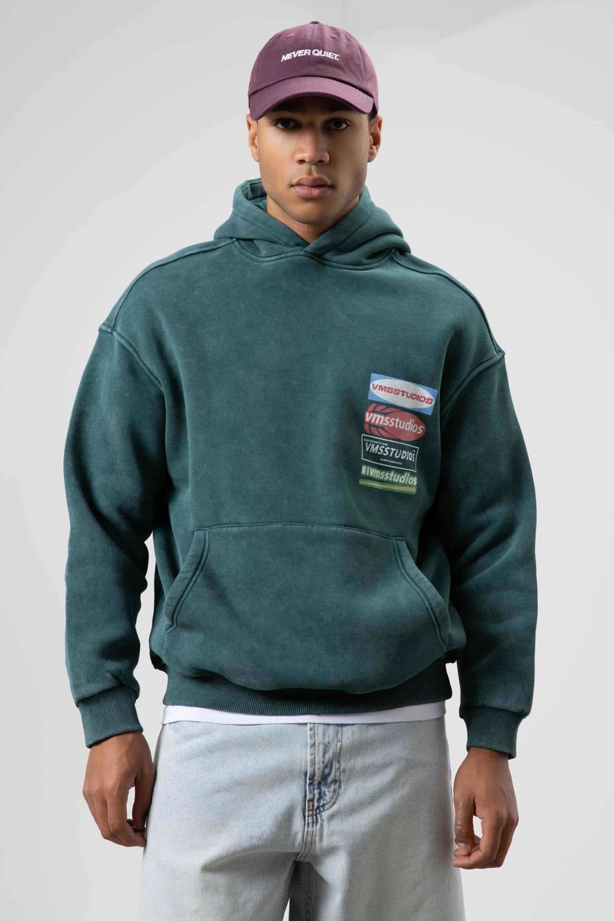 Washed Printed Hoodie