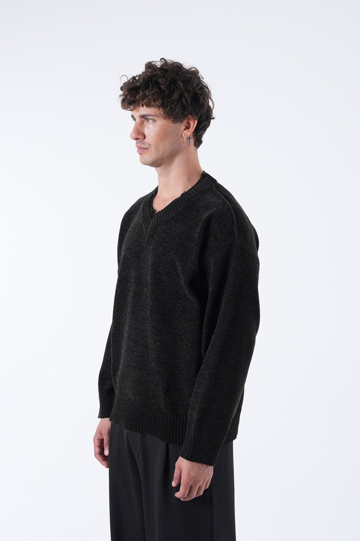 V-Neck Knitted Sweater