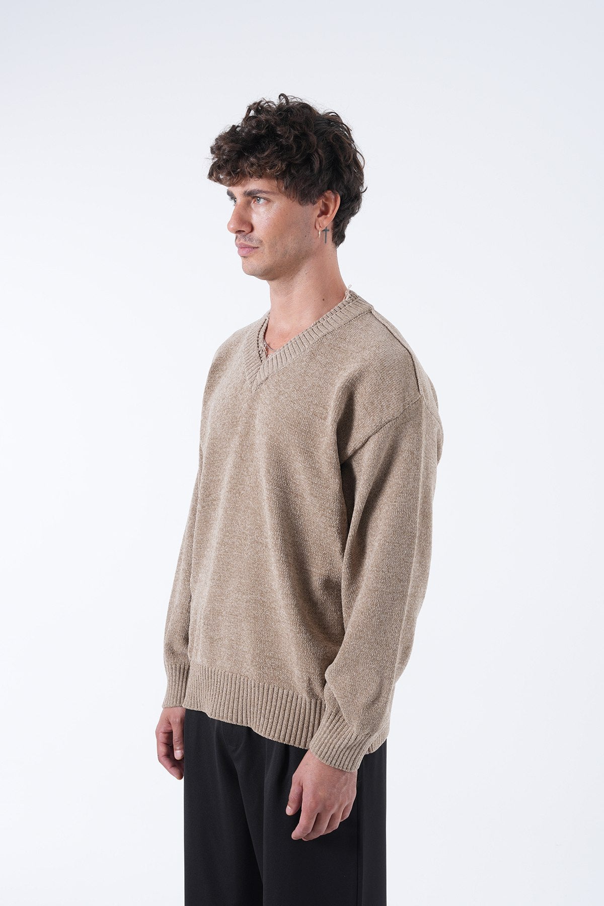 V-Neck Knitted Sweater