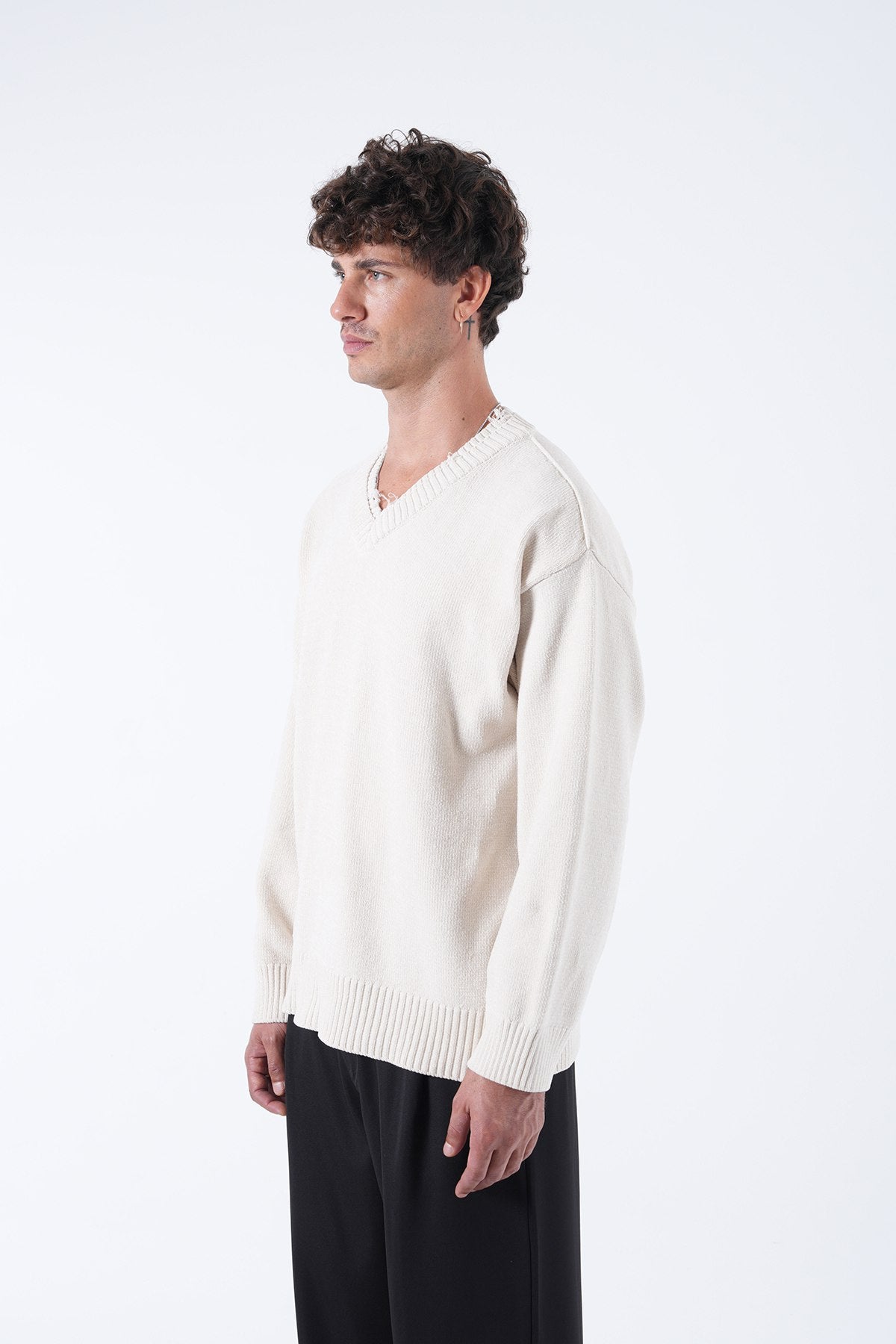 V-Neck Knitted Sweater