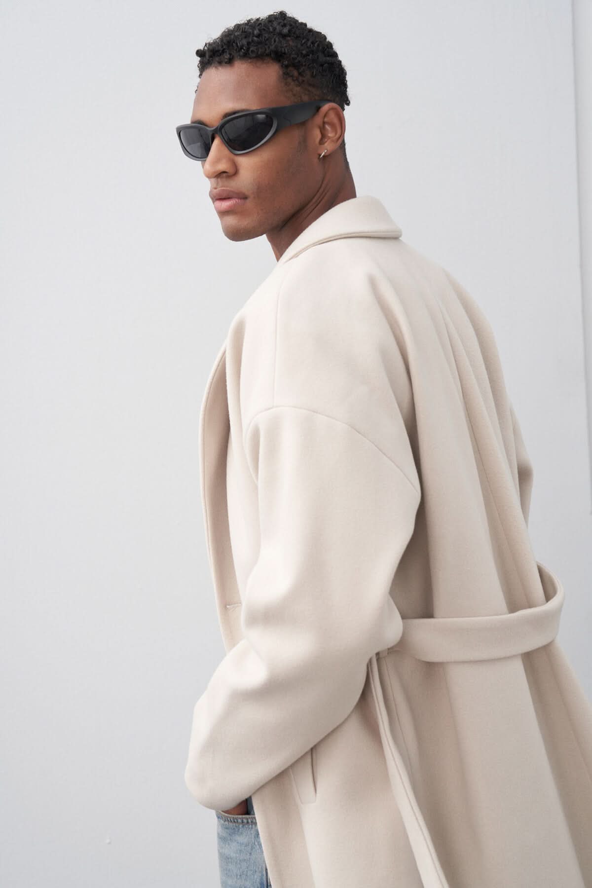 Stone Oversized Coat