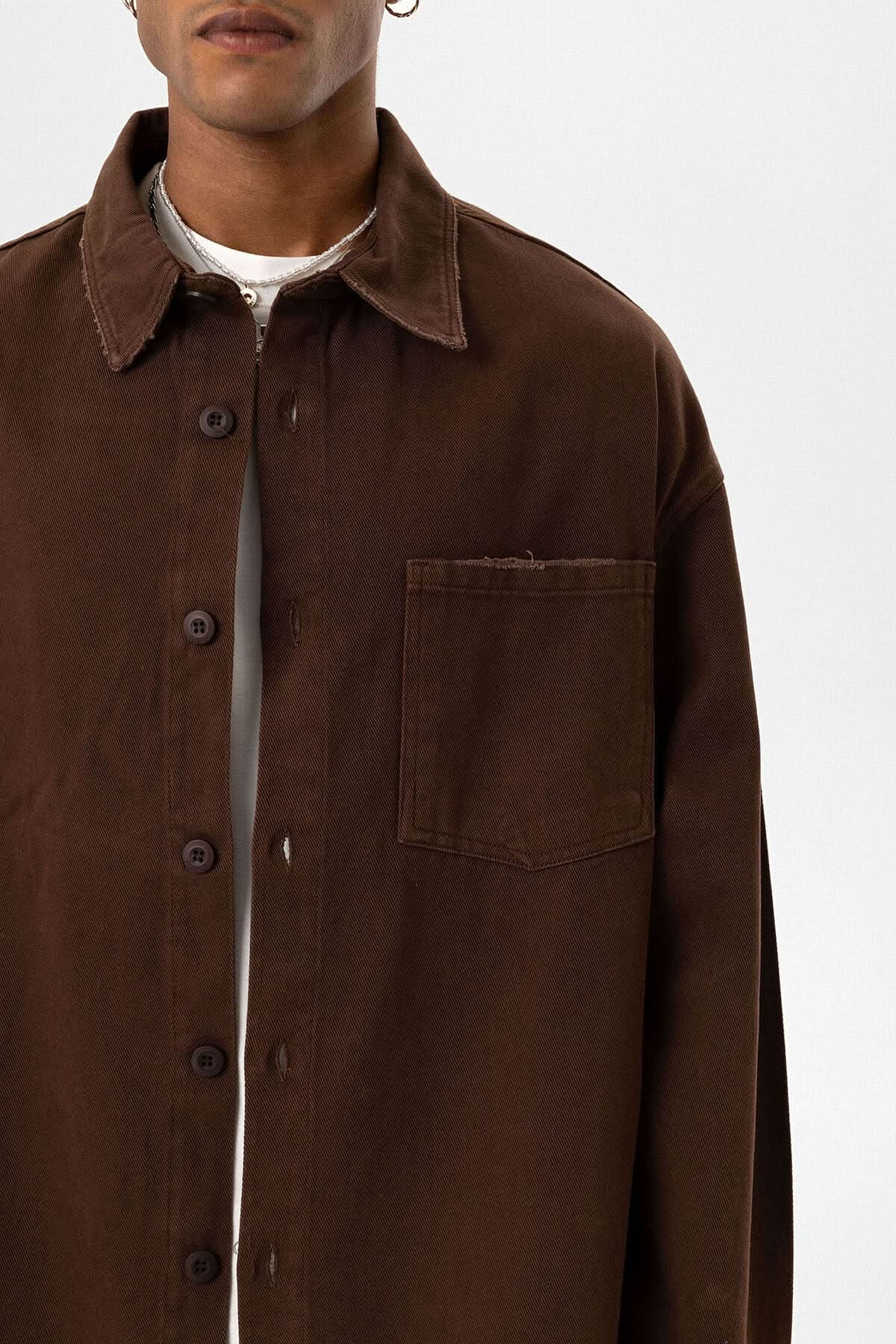 Brown Denim Shirt