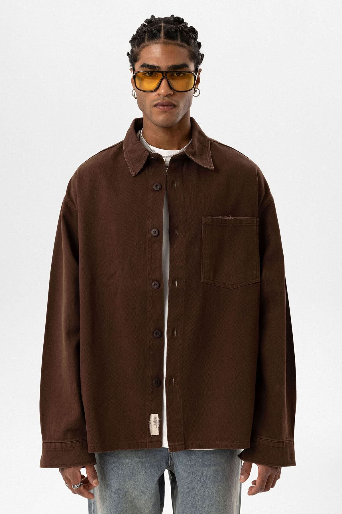 Brown Denim Shirt