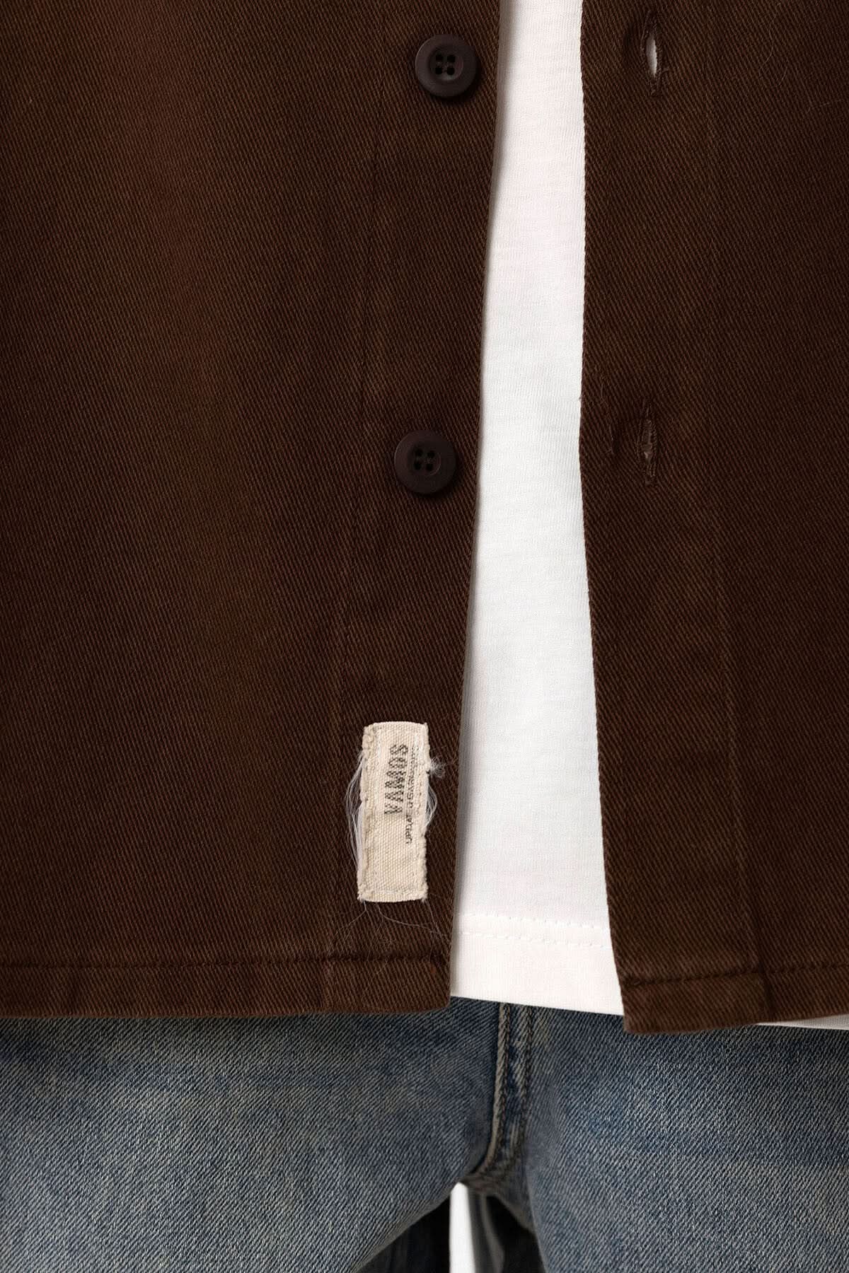 Brown Denim Shirt