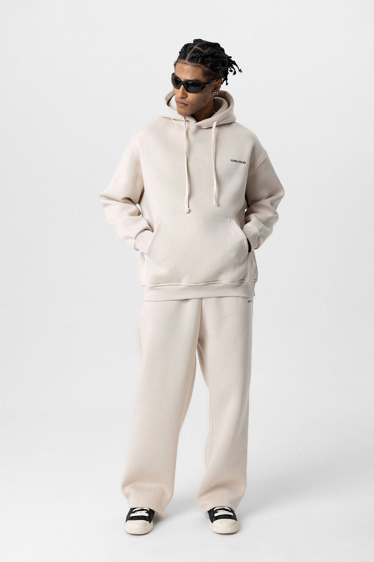 Young Atelier Baggy Sweatpants in Beige